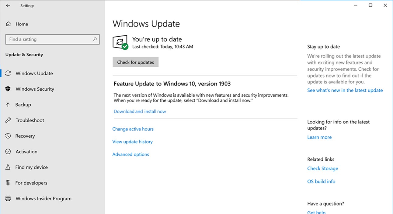 how to select updates on windows 10